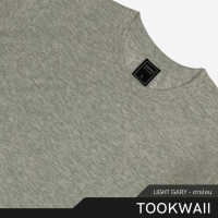 Tookwaii ? เสื้อทุกวัย ไม่ว่าวัยน้ายยยย ก็ใส่ได้ เสื้อยืดคอกลม เสื้อยืดสีพื้น_สีเทาอ่อน