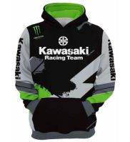 Hoodies &amp; Sweatshirts Kawasaki 3D Hoodie Racing Team Bike Motorcycle Start Race Biker Ninja Sweatshirt
