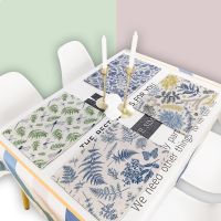 ☁ 1 Piece Plant Flower Pattern Vegetation Printed Napkin Cloth Home Decoration Table Mat Cloth Tea Towel Coaster 42x32 Servilletas