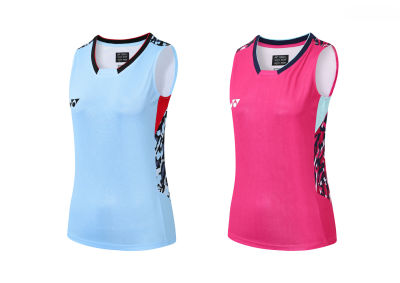 Hot Sale  Womans Sleeveless Badminton T-Shirt Sports Shirt Competition Training Jersey 2309B