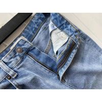 cel runway style broken raw edge vintage straight jeans high-waist denim pants