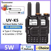 Quansheng K5 UV Walkie Talkie UV K58สองทางวิทยุ K6 50-600Mhz FM Radio NOAA Scrambler/ DTMF J93คัดลอกความถี่ไร้สายสำหรับมือสมัครเล่น