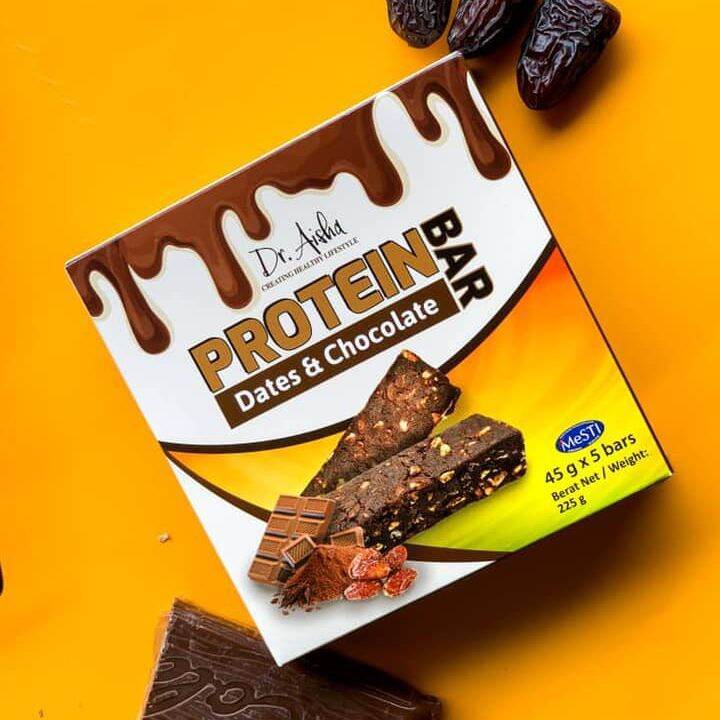 Protein dates & chocolate bar, 5 bars x 45g Lazada