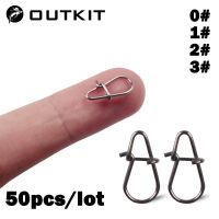 Accessories Rolling Sea steel [hot]OUTKIT Pin Tackle Connector 50PCS Swivel Stainless Lure Fishing Fishing Clip Swivels