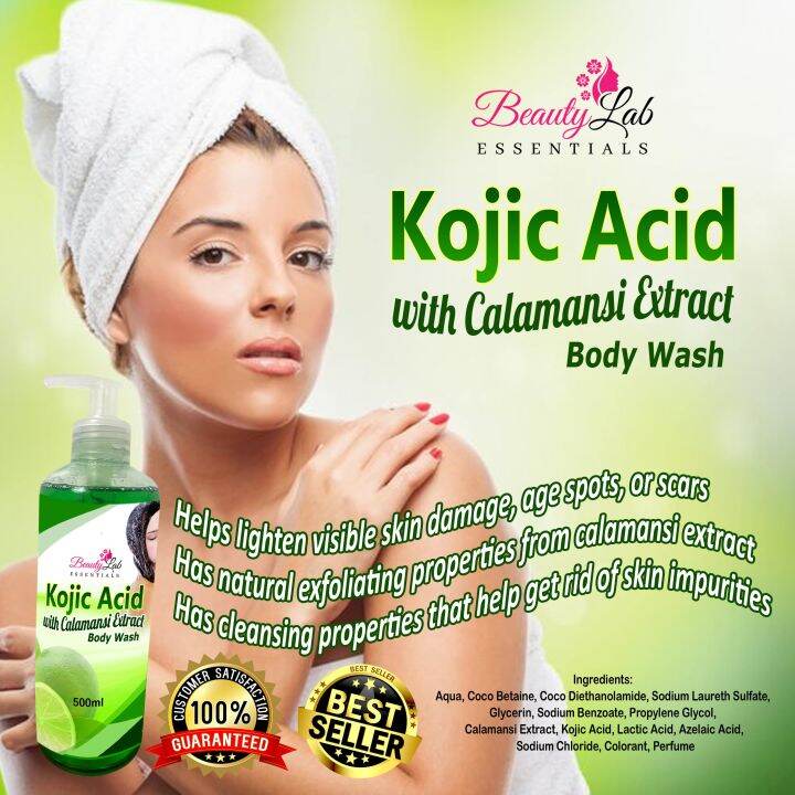 BeautyLab Essentials Kojic Acid with Calamansi Extract Body Wash 500ml Kojic Mansi Whitening