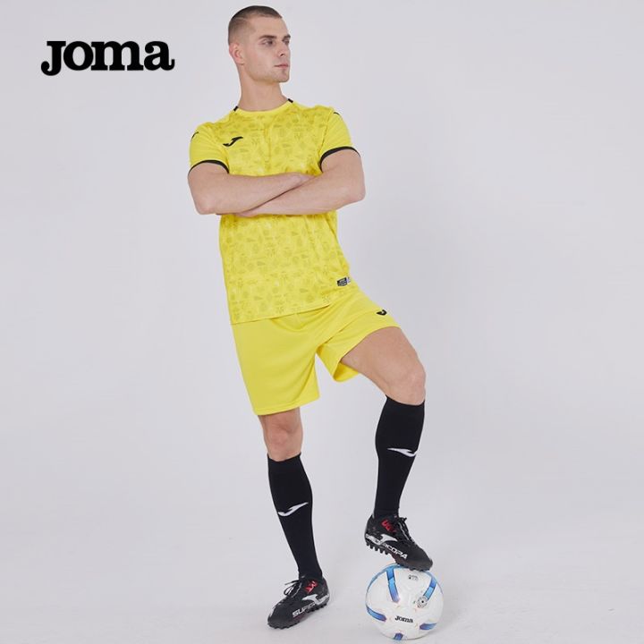 2023-high-quality-new-style-customizable-joma-villarreal-inspired-soccer-jersey-short-sleeved-suit-mens-match-training-jersey