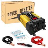 อินเวอร์เตอร์4000W 12V 220V 110V ไฟฟ้าในรถยนต์แก้ไขคลื่นอินเวอร์เตอร์พลังงานแสงอาทิตย์หน้าจอจอแสดงผลแอลอีดีคู่ USB