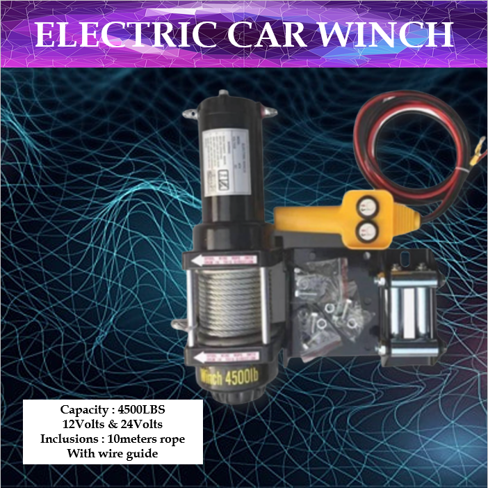 ELECTRIC CAR WINCH 12volts & 24volts HOT SALE HEAVY DUTY OFF ROAD