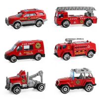 Random 1 Pcs Diecast 1:32 Alloy Fire Rescue Vehicle Model Movable Detachable Car Model Child Gift Educational Toy Collection