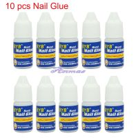 10 Pcs 3g GLUE ACRYLIC UV GEL FALSE Full French NAIL ART TIPS Decoration Tools Adhesives Tape