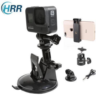 Car Suction Cup Mount for iPhone Samsung Smartphone Gopro Hero 10/9/8/7/6/5/4 Session Max Insta360 ONE R X X2 DJI Action Cameras