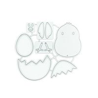 Easter Chick Theme Metal Die Cuts Cutting Dies Cut Stencils for DIY Embossing Paper Leather Scrapbooking Card Making