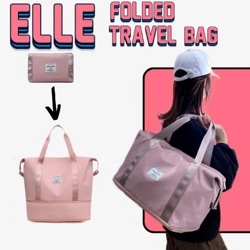 Elle folded travel bag waterproof duffel weekender luggage tote bag