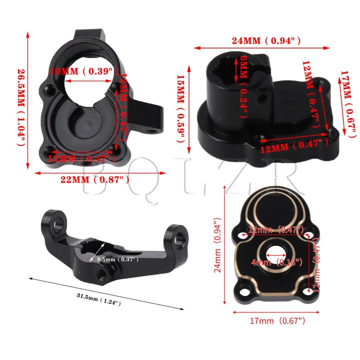 rc1-อะไหล่ตัวเรือนพอร์ทัล24ชิ้นถ้วยรองพวงมาลัย-c-hubs-สำหรับชุดตีนตะขาบ-fms-10ชิ้น