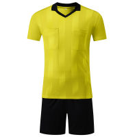 Professional Football Referee Jerseys Referee Shirt Short Sets Classical Color V-neck Men Soccer Judge Uniforms DIY Customized