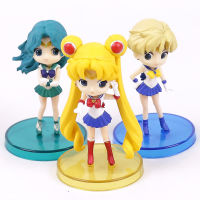 QPosket Sailor Moon figure model โมเดล เซเลอร์มูน ฟิกเกอร์ 3 ชิ้น/เซ็ต (C) ของสะสม ของเล่น ของเล่นถูกๆ ของเล่นเด็ก ??