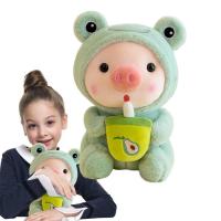 Stuffed Pig Cute Kawaii Cartoon Doll Fog Costume Soft Stuffed Pig Cuddle Plush Toy Hugging Pillow Plushie Comfortable For Childrens Day Christmas serviceable