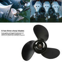 8 1/2x8 1/2in Outboard Propeller 3 Blades 12 Splines Aluminium Alloy 48‑897618A10 RH Replacement for Nissan 8‑9.8HP