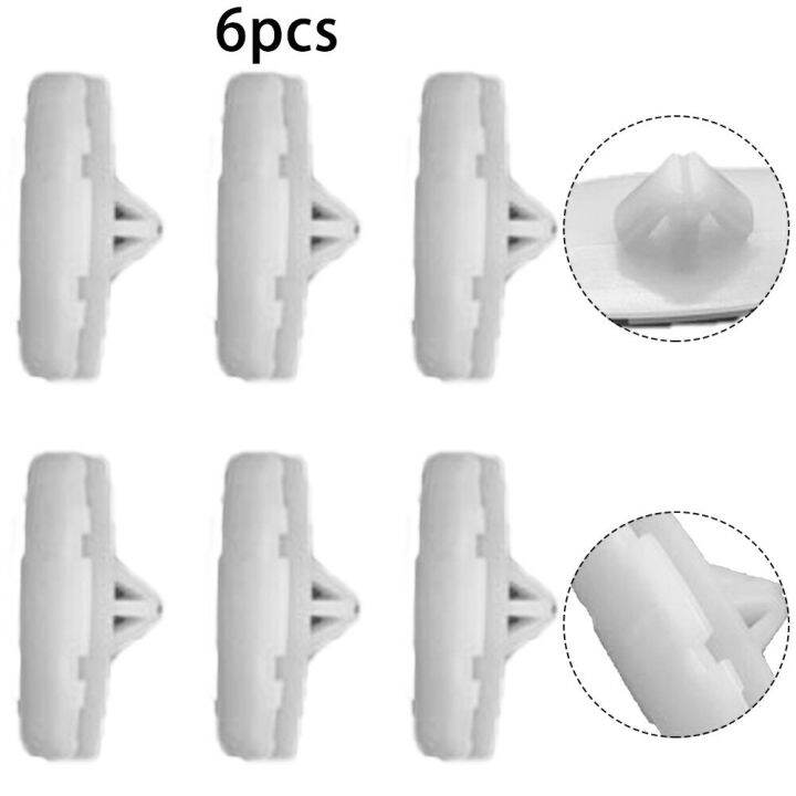 หมุดยึดการผลักดันพลาสติก6ชิ้นสำหรับรถจี๊ป-jl-18-2020สำหรับรถยนต์ที่บังโคลน