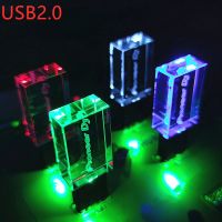 Cool LED light Dj premium LED crystal USB 2.0 flash drive with Black Gift Box