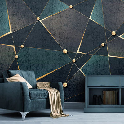 [hot]Custom 3D Photo Wallpaper Creative Golden Abstract Geometric Lines Mural Modern Study Room Living Room TV Background Home Decor