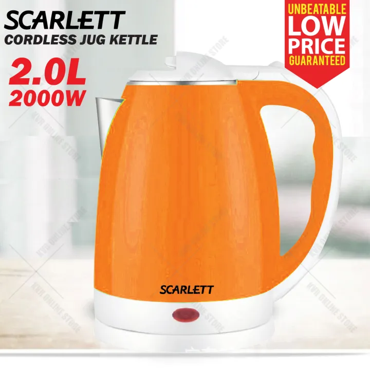 Scarlett Electric Jug Kettle Cordless Detachable Automatic Switch 2.0L