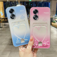 ที่ใส่บัตรปลอกอ่อนสำหรับ OPPO A38 4G 2023 เคส Phone Case ที่มีสีสันรักหัวใจรูปการ์ตูนเคสโทรศัพท์เป็นคู่เลนส์ป้องกันฝาหลังโทรศัพท์