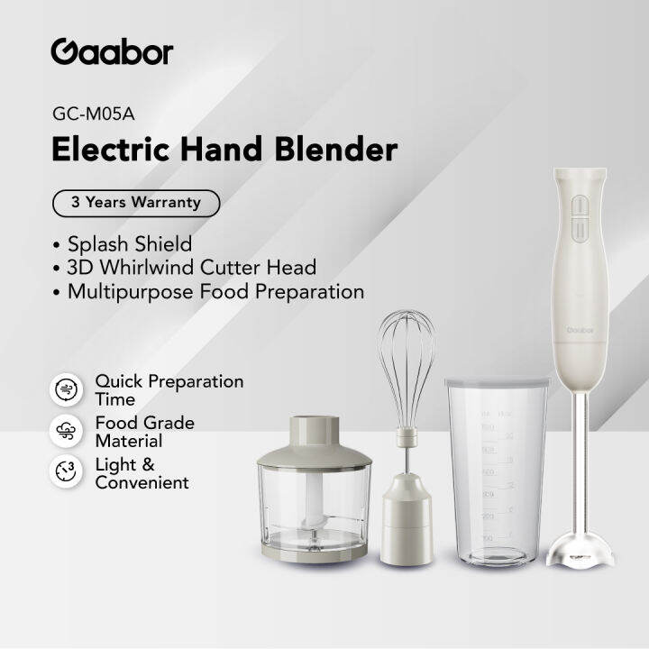 Gaabor Electric Hand Blender Food Grade Material Quick Preparation Time