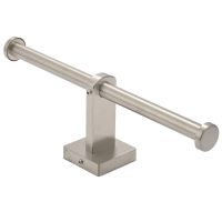 V2Stainless Steel Holder Double Ring Toilet Paper Holder Wall Mounted Bathroom Toilet Paper Shelf