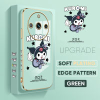 [ฟรีสายคล้อง] สำหรับ Vivo Y36 Y36 5G เซลล์เคสโทรศัพท์น่ารักการ์ตูน Kuromi สาวน่ารักปลอกลวดลายขอบสี่เหลี่ยมชุบเคสโทรศัพท์ชุบหรูหราชุบเคสโทรศัพท์นิ่ม