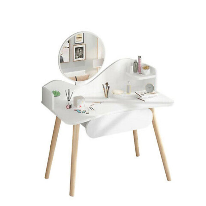 dsupreme-ดีซูพรีม-โต๊ะเครื่องแป้งสีขาว-โต๊ะเครื่องสำอางค์สีขาว-สไตล์มินิมอล
