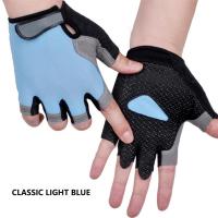 hotx【DT】 Breathable Gloves Silicone Hollow Back Gym Weightlifting Workout Dumbbell Accessories