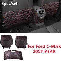 C-MAX Ford ปี2017ปีสำหรับการป้องกันที่วางแขนป้องกันสกปรกที่เท้าแขนแผ่นหลังเบาะป้องกันการกระแทกที่นั่งด้านหลังรถหนัง PU