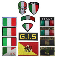 อิตาลีอินฟราเรด IR สะท้อนแสง Patch อิตาเลี่ยน Italia Sicilia ธง Applique Badge ยุทธวิธี Armband ITA GIS GIS