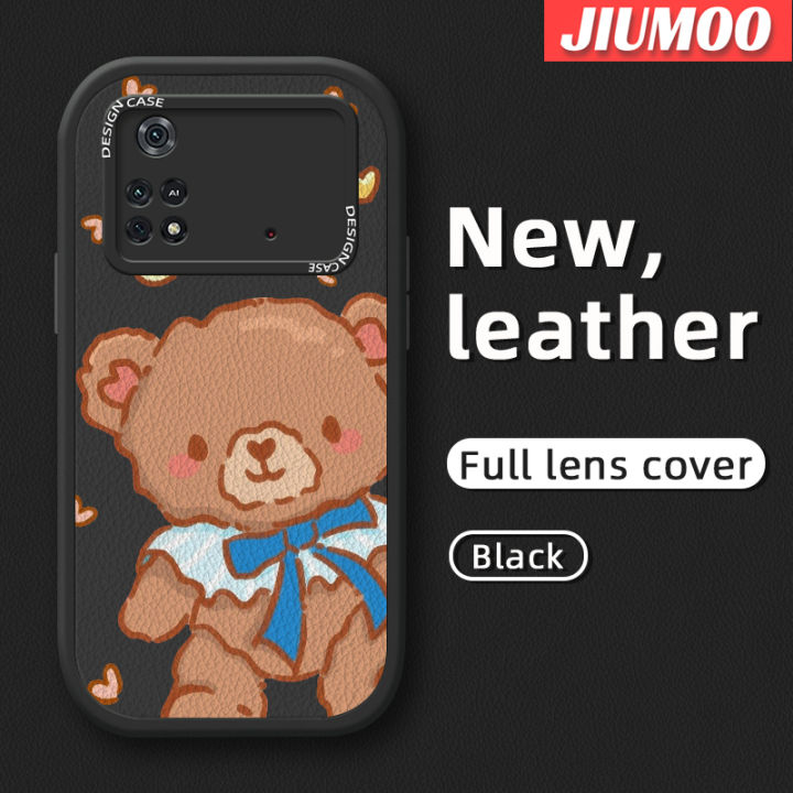 เคส-jiumoo-สำหรับ-xiaomi-poco-m4-pro-5g-redmi-note-11t-5g-note-11s-5g-เคสการ์ตูนน้อยน่ารักหมีแฟชั่นดีไซน์ใหม่เคสโทรศัพท์ซิลิโคนแบบหนังนิ่มคลุมเต็มรูปแบบเคสป้องกันเลนส์กล้องเคสกันกระแทกลวดลาย