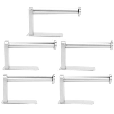 5X Self Adhesive Toilet Paper Holder SUS Stainless Steel No Drilling Bathroom Kitchen Tissue Paper Roll Towel Holder