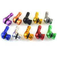 2PCS Aluminum Alloy Valve Motorcycle Rim 90 Degree Angle Motorcycle Wheel Tire Tubeless Valve Stems For Rim Wheel Parts 7 Colors