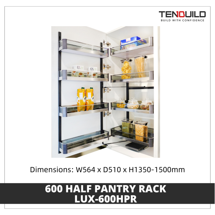Tenbuild 600 Half Pantry Rack LUX600HPR Lazada PH