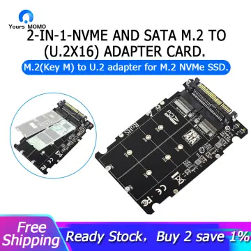 2 in 1 M.2 NVMe SATA U2PCB M.2 NVME SSD Key M Key B SSD to U.2 SFF-8639  Adapter PCIe M2 Converter Desktop Computer Parts
