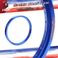 วงล้ออลูมิเนียม SPEED DRAG 1.4-17 วงล้อขอบยก17 ทรงเอ สีน้ำเงิน สีสด หนา แข็ง ลิขสิทธิ์แท้ อะไหล่แต่งมอไซ ( ราคาต่อ 1คู่ )