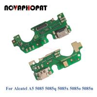 Novaphopat สำหรับ Alcatel A5 5085Q 5085 5085O 5085X 5085N ปลั๊กช่องเสียบชาร์จแท่นชาร์ท USB แผงไมค์ไมโครโฟนหลักแบบเฟล็กซ์