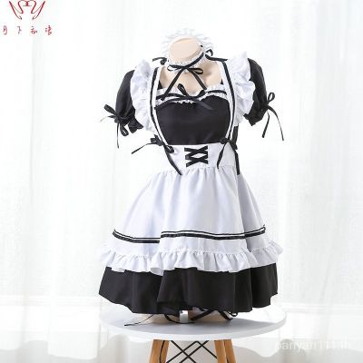 [Spot] monthly whispers cos sexy pleated maid maid sweet cute apron role-playing uniform set CPY3 dd