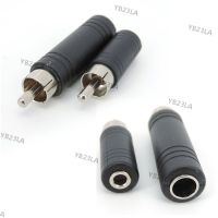 RCA Male Plug to 3.5mm 6.35mm 6.5mm female 3Pole Stereo Female Jack cable connector Adapter 6.35 3.5 Audio M/F audio plug YB23