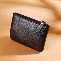 Purse Female New Lychee Pattern Zipper Coin Bag Solid Color PU Soft Leather Card Holder