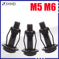 M4 M5 M6 สีดำเหล็กคาร์บอนกลีบ Rivets Lock Nut Bolt Gun Riveter ป้ายทะเบียนคงที่สำหรับรถสกรู Hollow เหล็กอลูมิเนียม Rivet-Shief