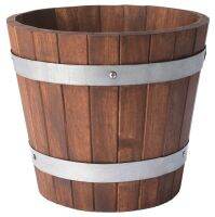 OGENMELON Plant pot, acacia/outdoor, 24 cm (โอเยียนเมลอน กระถางต้นไม้, ไม้อะคาเซีย/เฟอร์นิเจอร์สนาม, 24 ซม.)