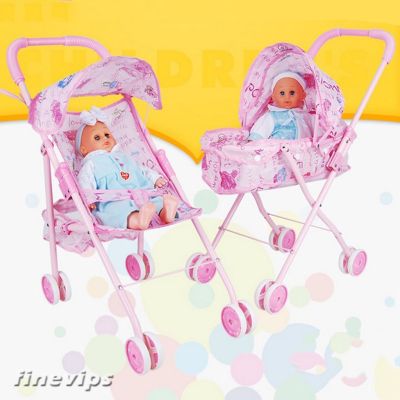[FinevipsMY] Baby Fun Play Pretend Furniture Stroller Pushchair for Reborn Doll Supplies