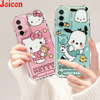 การ์ตูนน่ารักใหม่เคสโทรศัพท์สำหรับ OPPO A95 4G/A98 A78 5G/Reno 5F/A96 A94 A76 A78 A74 A58 4G/A16/A16K A52 A92ปลอกใสลาย Hello Kitty,เคสใสนุ่มเคสโทรศัพท์อวกาศ