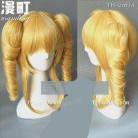 ? วิกผม wig Black Deacon Elizabeth วิกผมคอสเพลย์วิกผมหางม้าลอนคู่สีเหลืองทอง