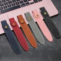 +【； For Ipad  Pencil Case Pu Leather Case Book Notebook Ruer Band Pen Clip Portable Office Laptop Pen Holder Elastic Buckle